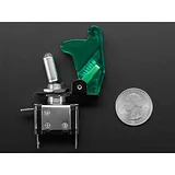 Illuminated Toggle Switch with Cover - Green - Image 6