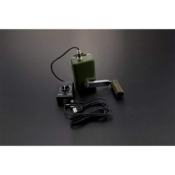 Portable Hand Crank Power Generator with Voltage Regulator