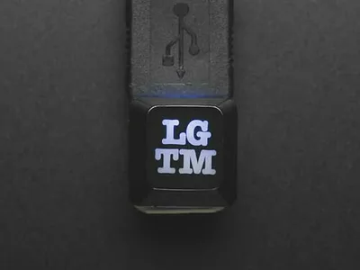 Etched Glow-Through Keycap with LGTM (Looks Good To Me) Acronym
