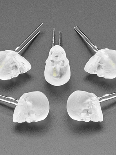 dLUX-dLITE Red Skull Shape LEDs 5 Pack by Unexpected Labs