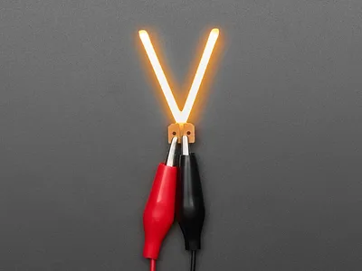 Alphabet LED Filament - Warm White Letter "V"