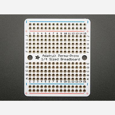 Adafruit Perma-Proto Quarter-sized Breadboard PCB - Single