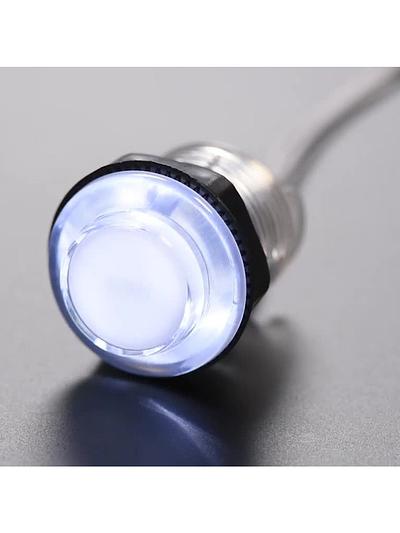 Arcade Button with LED - 30mm Translucent Clear