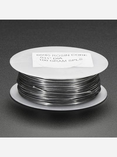 Mini Solder spool - 60/40 lead rosin-core solder 0.031 diameter [100g]