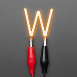 Alphabet LED Filament - Warm White Letter "W" - Image 1