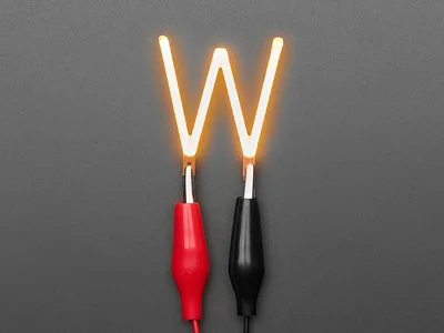 Alphabet LED Filament - Warm White Letter "W"