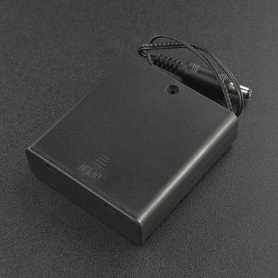 4x AA Battery Holder (with Power Switch, DC2.1 Jack, and Cover)