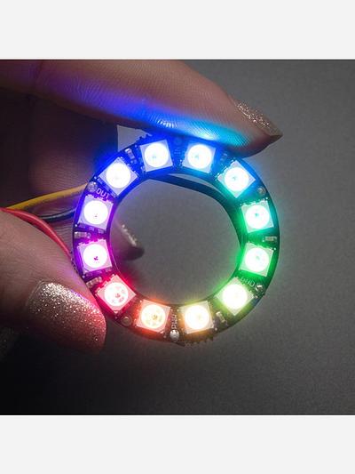 Adafruit NeoPixel Ring - RGB LED w/ Integrated Drivers - 12 pixel
