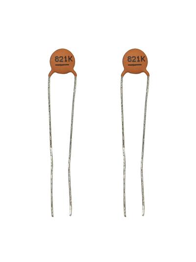 820pF 50VDC Ceramic Capacitors - Pack of 2