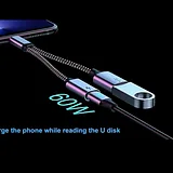 High quality type C OTG Adapter splitter USB C Female and USB A Female - Image 5