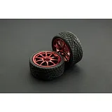 D65mm Rubber Wheel Pair - Red (Without Shaft) - Image 1