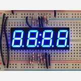 Blue 7-segment clock display - 0.56 digit height - Image 1