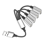 4 in 1 Cable Dual USB 2.0 Power Cord Extension for Charging/Data 4USB Extension Cable OTG Adapter USB Splitter - Image 1