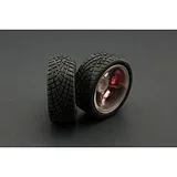 D65mm Rubber Wheel Pair - Red (Without Shaft) - Image 4