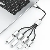 4 in 1 Cable Dual USB 2.0 Power Cord Extension for Charging/Data 4USB Extension Cable OTG Adapter USB Splitter - Image 2
