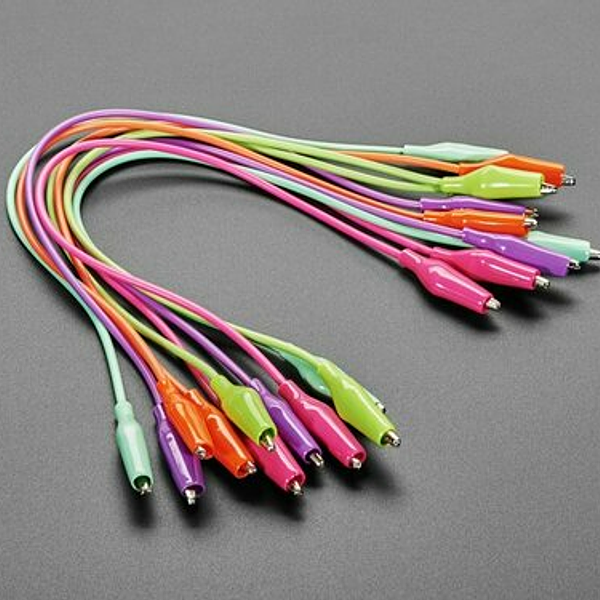 Colorful Clips - Tropical Alligator Test Clip Leads - 10 Pieces