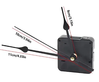 Wall Clock Movement Mechanisms - Silent, Battery Powered