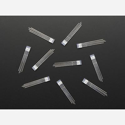 Diffused Rectangular 5mm RGB LEDs - Pack of 10