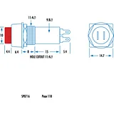 Pushbutton PUSH-ON MOMENTARY SPST RED ACTUATOR - Image 2