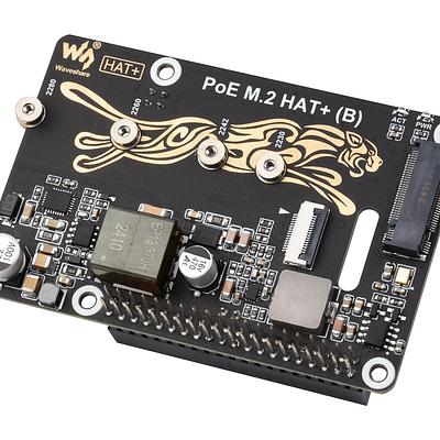 Raspberry Pi 5 PCIe to M.2 NVMe SSD Adapter with PoE Function (B)