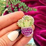 Filled With Feminine Rage Lapel Pin - Image 2