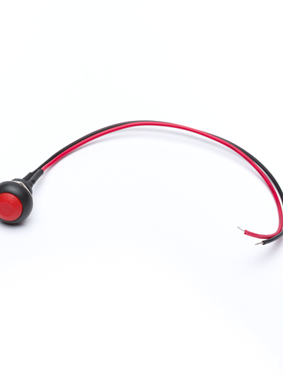 12mm Momentary Push Button Dome with Wires - Red