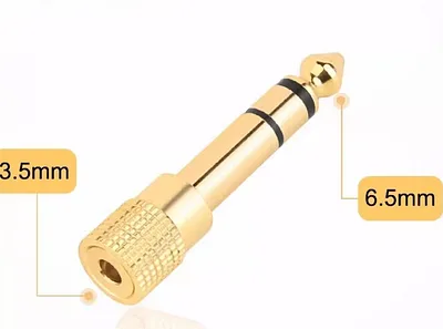3.5mm to 6.5mm Jack Audio Adapter for Guitar Amplifier / Speaker / Headphone