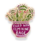 Filled With Feminine Rage Lapel Pin - Image 4