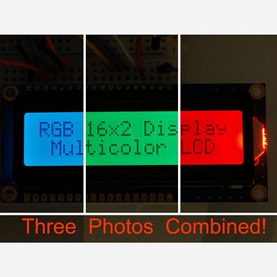 RGB backlight positive LCD 16x2 + extras [black on RGB]