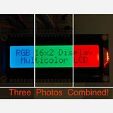 RGB backlight positive LCD 16x2 + extras [black on RGB] - Image 1