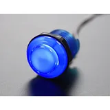 Arcade Button with LED - 30mm Translucent Blue - Image 2