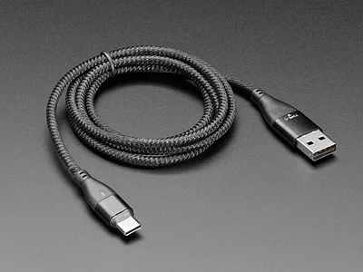 Black Woven USB A or Type-C to Type-C Cable with Magnetic Tip