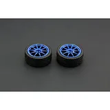 D65mm Rubber Wheel Pair - Blue (Without Shaft) - Image 3