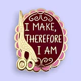 I Make, Therefore I Am Lapel Pin - Image 1
