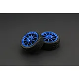 D65mm Rubber Wheel Pair - Blue (Without Shaft) - Image 4