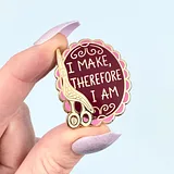 I Make, Therefore I Am Lapel Pin - Image 2