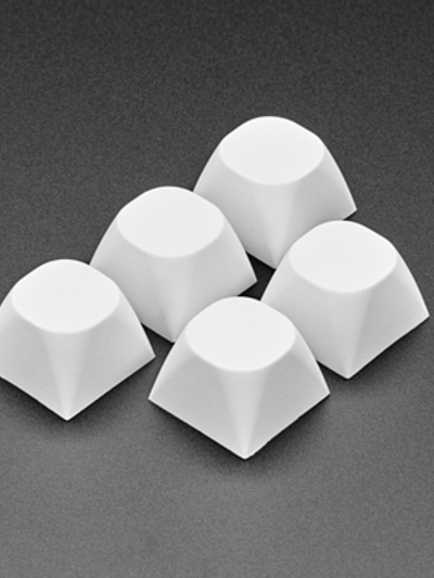 White MA Keycaps for MX Compatible Switches - 5 pack