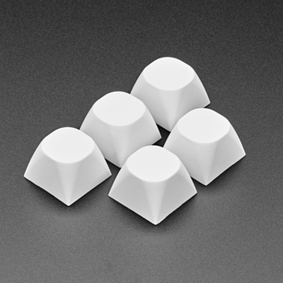 White MA Keycaps for MX Compatible Switches - 5 pack