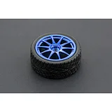 D65mm Rubber Wheel Pair - Blue (Without Shaft) - Image 5