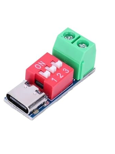 USB-C Power Delivery Adapter Board 5V, 9V, 12V, 15V, or 20V