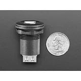 USB B Jack to USB A Jack Round Panel Mount Adapter - Image 4