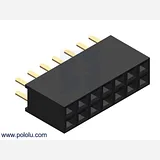 0.100 (2.54 mm) Female Header: 2x7-Pin, Straight - Image 1