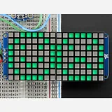 16x8 1.2 LED Matrix + Backpack - Ultra Bright Square Green LEDs - Image 2