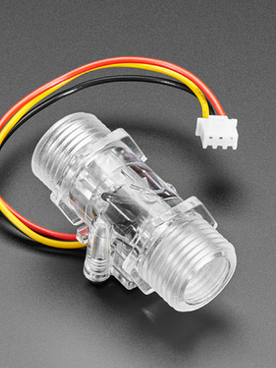 Clear Turbine Water Flow Sensor with 3-pin JST