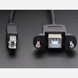Panel Mount USB Cable - B Male to B Female - Image 3