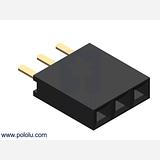0.100" (2.54 mm) Female Header: 1x3-Pin, Straight - Image 1