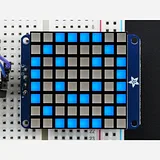 Small 1.2 8x8 Bright Square LED Matrix + Backpack - Blue - Image 1
