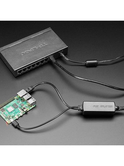 PoE Splitter with USB Type C - 5V 2A - 100 MB Ethernet