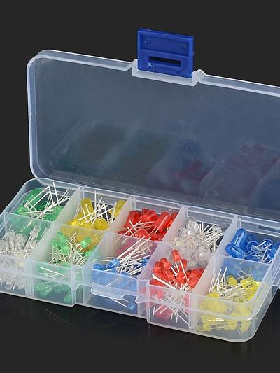 300pcs 3mm and 5mm LED Light Assorted Kit with Case