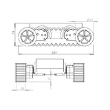 Rover 5 Tank Chassis (4 motors with 4 Encoders) - Image 5